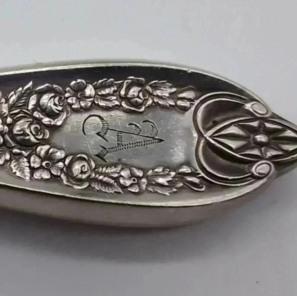 Silver Plated 7 in pie server Monogramed A - Picture 2 of 5